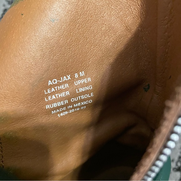 Aqua brand lug sole green combat boots with silver studs - Picture 10 of 15